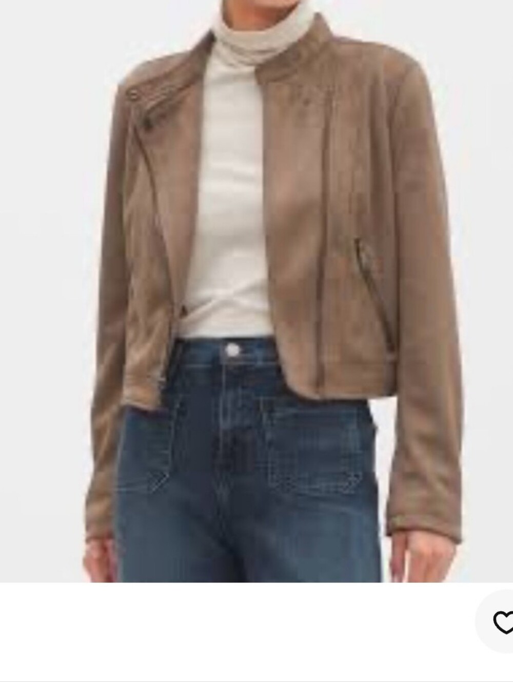 Banana Republic Factory Faux Suede Moto Jacket Size Small